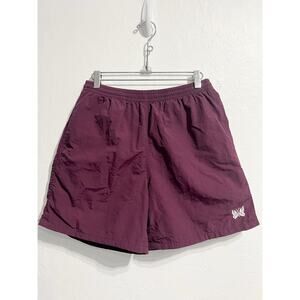 Needles Shorts Mens Large Nylon Plum Purple Mesh Lined JPN Steetwear NEPENTHES